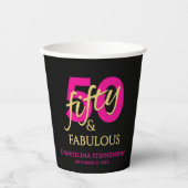50 and Fabulous Fiftieth Birthday 紙コップ (正面)