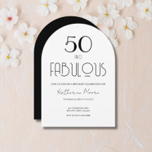 50 and Fabulous Fifty Birthday Invitation
