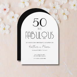 50 and Fabulous Fifty Birthday Invitation 招待状