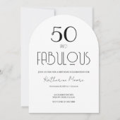 50 and Fabulous Fifty Birthday Invitation 招待状 (正面)
