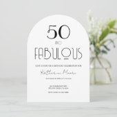 50 and Fabulous Fifty Birthday Invitation 招待状 (スタンド正面)