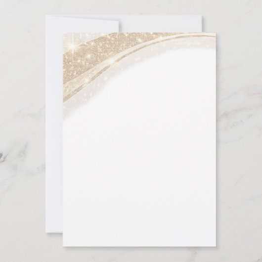 50 and Fabulous Gold Black 50th Birthday 招待状 (裏面)