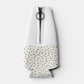 50 and Fabulous Gold Glitter Photo 50th Birthday ボトルクーラー (裏面)