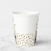 50 and Fabulous Gold Glitter Photo 50th Birthday 紙コップ (右)