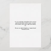 50 and Fabulous Modern Black Gold 50th Birthday 箔招待状 (裏面)