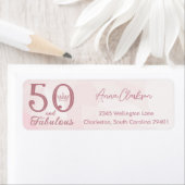 50 and Fabulous Modern Elegant Rose Gold ラベル (インサイチュ)