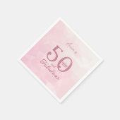 50 and Fabulous Modern Elegant Rose Gold Classic R スタンダードカクテルナプキン (角)