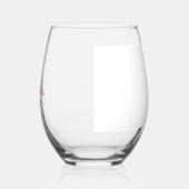 50 and Fabulous Name Date 50th Birthday Party ステムなしワイングラス (左)