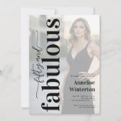 50 and Fabulous Photo 50th Birthday Party 招待状 (正面)