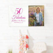 50 and Fabulous Photo 50th Birthday Party 横断幕 (インサイチュ)