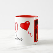 50 and Fabulous Photo and Red 50誕生日 ツートーンマグカップ (中央)