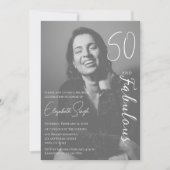 50 and Fabulous Photo Birthday Party Invitation  招待状 (正面)