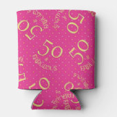 50 and fabulous pink flamingo 50th birthday 缶クーラー (裏面)