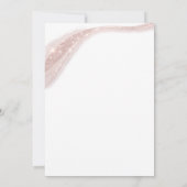 50 and Fabulous Rose Gold 50th Birthday 招待状 (裏面)