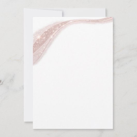 50 and Fabulous Rose Gold 50th Birthday 招待状 (裏面)