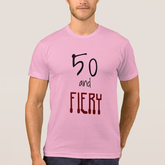 50 and FIERY 50クールth誕生日引用文メンズ Tシャツ (正面)