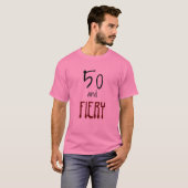 50 and FIERY 50クールth誕生日引用文メンズ Tシャツ (正面フル)