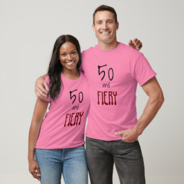 50 and FIERY 50クールth誕生日引用文メンズ Tシャツ