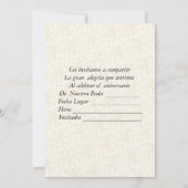 50 aniversario de Bodas 招待状 (裏面)