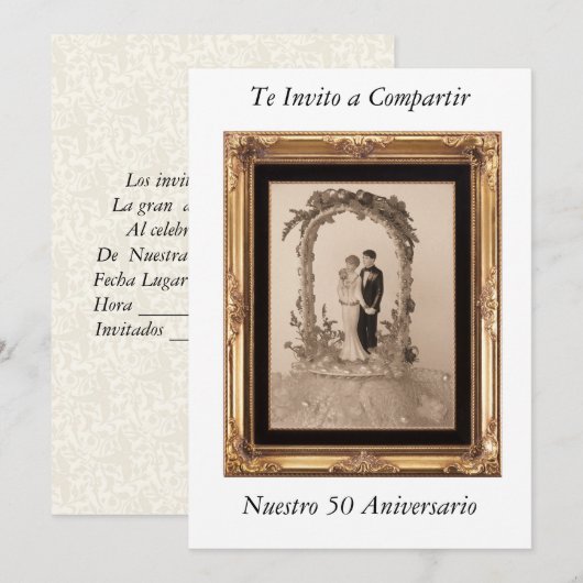 50 aniversario de Bodas 招待状 (正面/裏面)