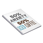 50% Anxiety 50% Iced Coffee ノートブック (右側)