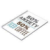 50% Anxiety 50% Iced Coffee ノートブック (左側)