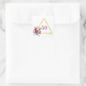 50 Boho金ゴールド幾何学模様 スクエアシール (バッグ)