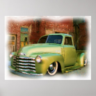 50' Chevyのトラック ポスター