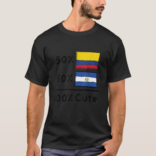 50 Colombian Plus 50 Salvadorian Equals 100 Cute F Tシャツ (正面)
