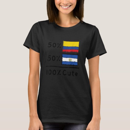 50 Colombian Plus 50 Salvadorian Equals 100 Cute F Tシャツ (正面)