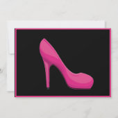 50 & Fab 50と素晴らしいピンクのハイヒール 招待状 (裏面)