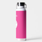 50 & Fab 50誕生日カスタマイズセリーピンク ウォーターボトル (背面)