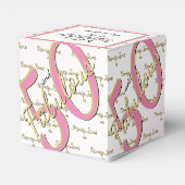 50 & Faborous Birthday Party Pink/金ゴールド・メッセージ フェイバーボックス (裏面サイド)