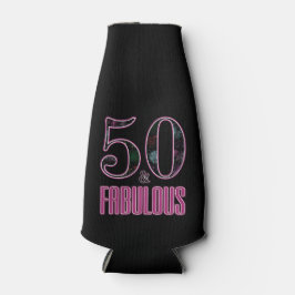 50 & Faborous Black Pink Fireworks 50誕生日 ボトルクーラー