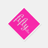 50 & FABULOUSホットピエレガントンク50誕生日 スタンダードカクテルナプキン (角)