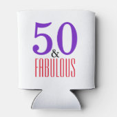 50 & Fabulous ビーチ誕生日 ドリンクスリーブ 缶クーラー (裏面)