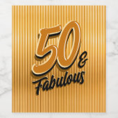50 & Fabulous ワインラベル (シングルラベル)