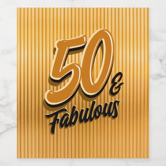 50 & Fabulous ワインラベル (シングルラベル)
