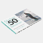 50 & Fabulous 50誕生日カスタム写真と名前 ゲストブック (コーナー)