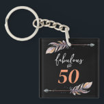 50 & Fabulous @ 50 50th Birthday Party Boho Arrows キーホルダー<br><div class="desc">50 & Fabulous @ 50 50th Birthday Party Boho Arrows Keychain.</div>