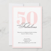 50 & Fabulous 50th Birthday Invitation 招待状 (正面)