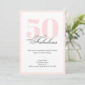 50 & Fabulous 50th Birthday Invitation 招待状 (スタンド正面)
