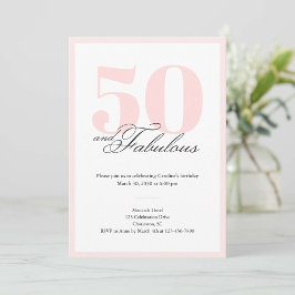 50 & Fabulous 50th Birthday Invitation 招待状
