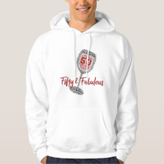 50 & Fabulous 50th Birthday Wine Glass Shirt for W パーカ