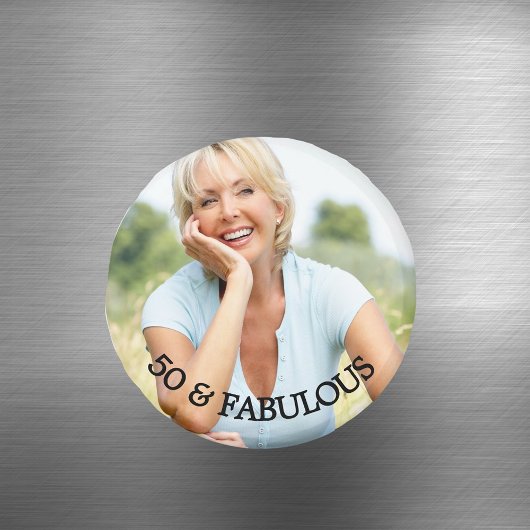 50 fabulous birthday gold name photo マグネット