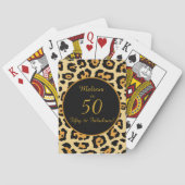 50 Fabulous Birthday Leopard Print  トランプ (裏面)