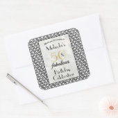 50 & Fabulous Birthday Party Thank You スクエアシール (封筒)