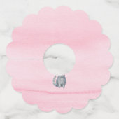 50 & Fabulous Cat, Pink and Gray, 50誕生日 ワイングラスタグ (裏面)