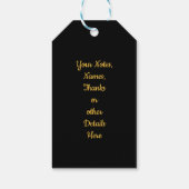 50 Fabulous Gold Glitter Pink Stars 50th Birthday ギフトタグ (裏面)