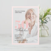50 & Fabulous Pink 50th Birthday Invitation 招待状 (スタンド正面)